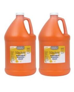 Little Masters Washable Tempera Paint, 128 Oz, Orange, Pack Of 2