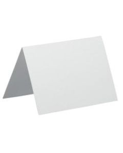 JAM Paper Strathmore Fold-Over Cards, 4 Bar, 3 1/2in x 4 7/8in, Bright White, Pack Of 25