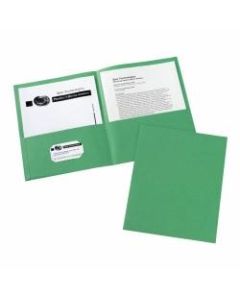 Avery 2-Pocket Folders, Letter Size, Green, Pack Of 25