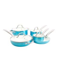 Oster Cookware Set, Montecielo 9-Piece, Turquoise