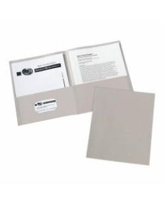Avery 2-Pocket Folders, Letter Size, Gray, Pack Of 25