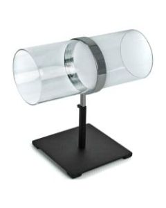 Azar Displays Single-Tier Headband Counter Display, 14inH x 12inW x 7inD, Clear/Black