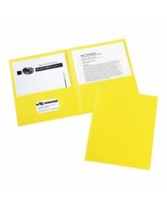 Avery 2-Pocket Folders, Letter Size, Yellow, Pack Of 25