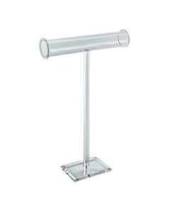 Azar Displays Single-Pole Necklace/Bracelet Counter Displays, 21inH x 14inW x 4inD, Clear, Pack Of 2 Displays