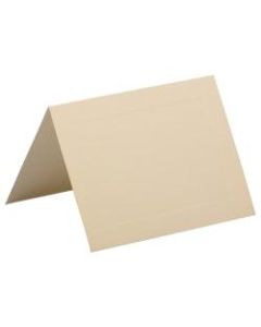 JAM Paper Fold-Over Cards, With Panel, A6, 4 5/8in x 6 1/4in, Strathmore Ivory, Pack Of 25