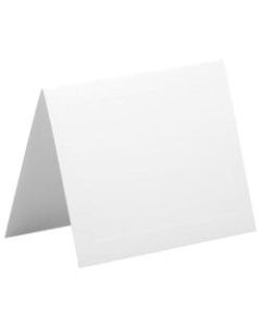 JAM Paper Fold-Over Cards, With Panel, A6, 4 5/8in x 6 1/4in, Strathmore Bright White, Pack Of 25