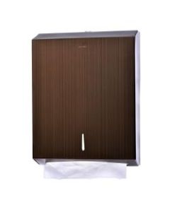 Alpine Industries C-Fold Multi-Fold Paper Towel Dispenser, 14inHx11.2inWx4inD, Antique Copper