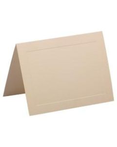 JAM Paper Strathmore Fold-Over Cards, With Panel, 5in x 6 5/8in, Ivory, Pack Of 25