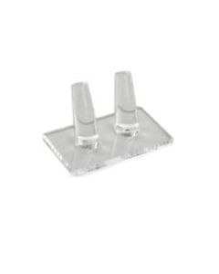 Azar Displays Double Tapered Ring Displays, 2inH x 3-3/4inW x 2-1/4inD, Clear, Pack Of 4 Displays