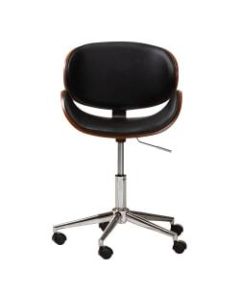 Baxton Studio Nico Mid-Back Office Chair, Black/Walnut
