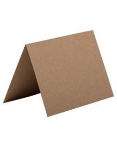 JAM Paper Fold-Over Cards, 4 Bar, 3 1/2in x 4 7/8in, 100% Recycled, Brown, Pack Of 25