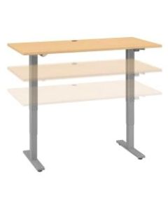 Move 40 Series by Bush Business Furniture Height-Adjustable Standing Desk, 60in x 30in, Natural Maple/Cool Gray Metallic, Standard Delivery