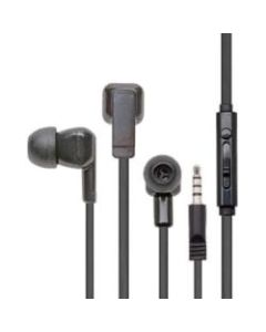 Califone Earbuds With Mic And To Go Plug - Stereo - Mini-phone (3.5mm) - Wired - 16 Ohm - 12 Hz - 22 kHz - Earbud - Binaural - In-ear - 3.90 ft Cable - Noise Reduction Microphone - Black