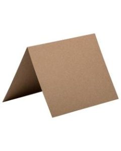 JAM Paper Fold-Over Cards, A6, 4 5/8in x 6 1/4in, 100% Recycled, Brown, Pack Of 25