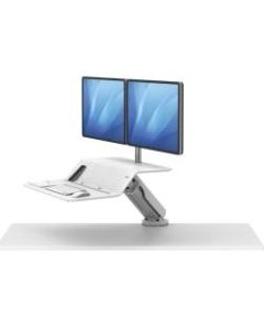 Fellowes Lotus RT Sit-Stand Workstation, Dual Monitor, White