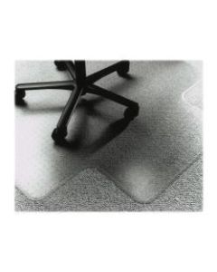 SKILCRAFT Lowith Med-pile PVC Floor Mat, Floor, Carpeted Floor, 60in L x 46in W x 0.13in H, Vinyl, Clear