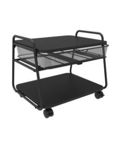 Safco Onyx Under-Desk Machine Stand, 17 1/2inH x 21inW x 16inD, Black
