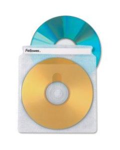 Fellowes Double-Sided CD Sleeves, Pack Of 50