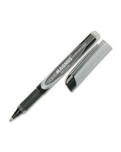 SKILCRAFT Liquid Magnus Comfort Grip Rollerball Pens, Fine Point, 0.7 mm, Black Barrel, Black Ink, Pack Of 4 (AbilityOne 7520-01-587-7791)