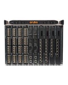 HPE Aruba 8400 8-slot Chassis - Switch - 32 x 10 Gigabit Ethernet + 6 x 40 Gigabit / 100 Gigabit QSFP28 - rack-mountable - with 2x 8400X FabricModules, 1x Management Module, 1x 32-port 10G Module, 1x 6-port 40/100G Module