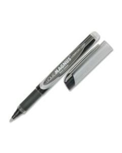 SKILCRAFT Liquid Magnus Comfort Grip Rollerball Pens, Micro Point, 0.5 mm, Black Barrel, Black Ink, Pack Of 4 (AbilityOne 7520-01-587-7801)