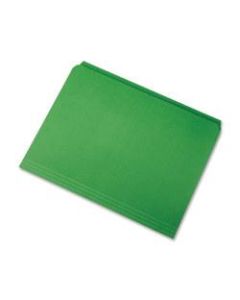 SKILCRAFT Straight-Cut Color File Folders, Letter Size, 100% Recycled, Green, Box Of 100