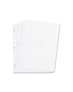 Wilson Jones White Ledger Paper, 8 1/2in x 11in, Plain, 100 Sheets/Box - Plain - Unruled - 3 Hole(s) - 28 lb Basis Weight - 8 1/2in x 11in - White Paper - Punched - 100 / Box