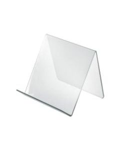 Azar Displays Acrylic Easel Displays, 6-1/2inH x 7inW x 7-1/2inD, Clear, Pack Of 10 Holders