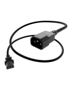 Unirise - Power extension cable - IEC 60320 C13 to IEC 60320 C14 - 250 V - 13 A - 10 ft - black