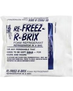 Re-Freez-R-Brix Cold Bricks, 4 1/2inH x 4inW x 3/4inD, White, Case Of 42