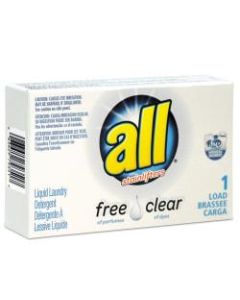 All Free Clear HE Liquid Laundry Detergent, Unscented, 1.6 Oz, Pack Of 100