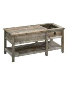 Sauder Granite Trace Lift-Top Coffee Table With Shadowbox, 19inH x 42-7/8inW x 19inD, Rustic Cedar