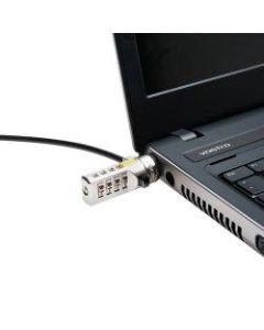 Kensington Combination Laptop Lock - Resettable - 4-wheel - Gray - Carbon Steel, Steel - 6 ft - For Notebook