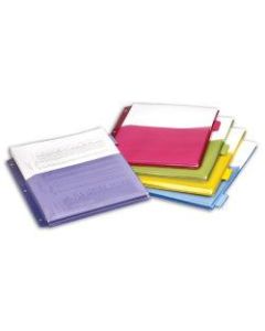 Office Depot Brand Expanding Index Dividers, 5 Tabs, Assorted, Pack Of 5