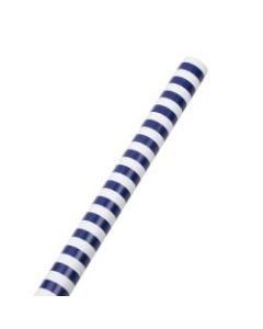 JAM Paper Wrapping Paper, Striped, 25 Sq Ft, Blue/White