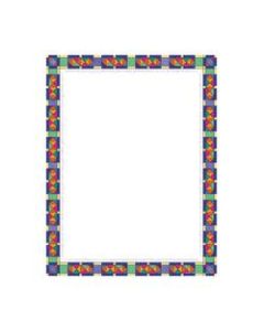 Barker Creek Computer Paper, 8 1/2in x 11in, Stained Glass, Pack Of 50 Sheets