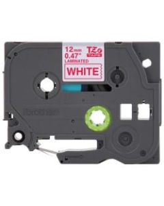 Brother TZe-232 Red-On-White Tape, 0.5in x 26.2ft