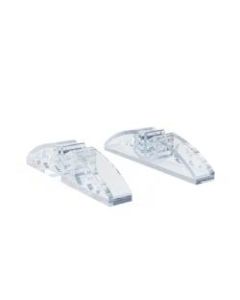 Azar Displays Acrylic Horizontal/Vertical Dual-Stands, 13/16inH x 5/8inW x 3-1/2inD, Clear, Pack Of 10 Dual-Stands