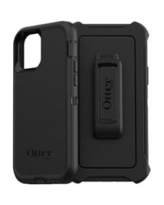 OtterBox Defender Rugged Carrying Case Holster Apple iPhone 12, iPhone 12 Pro Smartphone - Black
