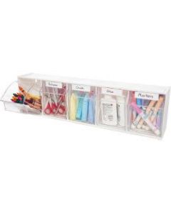 Deflect-O Interlocking Horizontal Tilt Bins, Small Size, Case Of 5