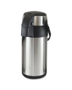 Genuine Joe High Capacity Vacuum Airpot - 3.2 quart (3 L) - Stainless Steel - Stainless Steel