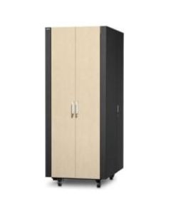 Schneider Electric NetShelter CX 38U Secure Soundproof Server Room in a Box Enclosure - For Server, Blade Server, Converged Infrastructure, Storage - 38U Rack Height x 19in Rack Width x 34.60in Rack Depth - Floor Standing - Gray, Oak