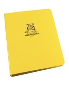 Rite In The Rain All-Weather 6-Ring Binder, 1in Round Rings, Yellow, Pack Of 5