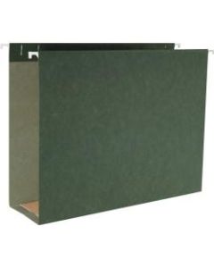 Business Source Box Bottom Hanging Folders, Legal Size, 1/5 Tab Cut, 3in Expansion, Standard Green, Box Of 25 Folders