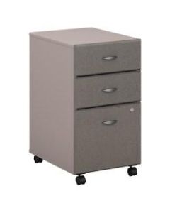 Bush Business Furniture Office Advantage 3 Drawer Mobile File Cabinet, Pewter/Pewter, Standard Delivery