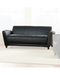 Lorell Accession Bonded Leather Reception Sofa, Black