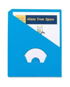 Pendaflex Slash Pocket Project Folders - Letter - 8 1/2in x 11in Sheet Size - 3 1/2in Expansion - 11 pt. Folder Thickness - Blue - Recycled - 25 / Pack
