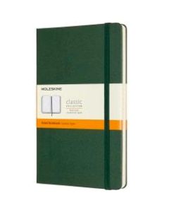 Moleskine Classic Hard Cover Notebook, 5in x 8-1/4in, Ruled, 120 Sheets, Myrtle Green