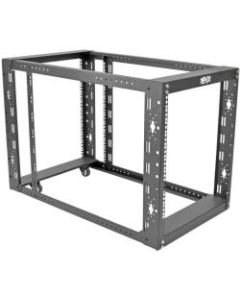 Tripp Lite 12U 4-Post Open Frame Rack Cabinet Floor Standing 36in Depth - 19in 12U Wide x 36in Deep for Patch Panel, A/V Equipment, Server - Black Powder Coat - Steel - 1000 lb x Maximum Weight Capacity - 1000 lb x Static/Stationary Weight Capacity
