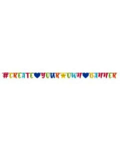 Amscan Create Your Own Banner Kit, 4-1/2in, Rainbow, Set Of 140 Pieces.